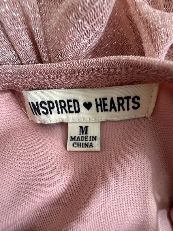 Inspired Hearts Pink Sparkly Ruched Draped Bust Women’s Mini Dress size M(E73) - Image 9