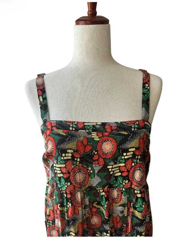 Natural Life Mia Tie-Back Maxi Dress - Orange Floral Blooms - Image 5