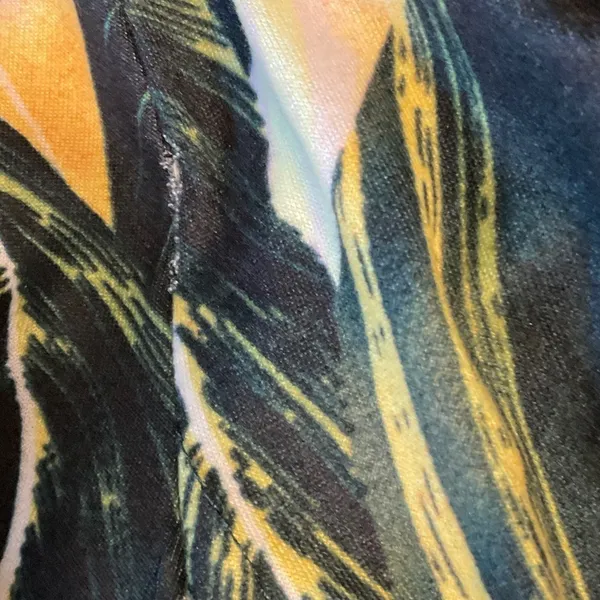 Leaf Pattern Sleeveless Maxi Dress Green Size L - Image 7