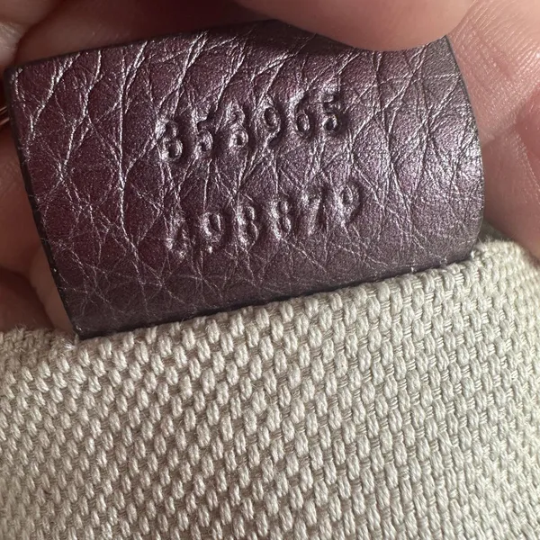 Gucci Soho Disco Crossbody Bag Womens Small Purple Leather Tassel Chain Italy - Image 5
