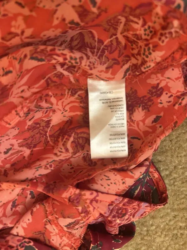 Free People Bohemian Style Beach Strap Long V-Neck Floral Romper Size M - Image 11