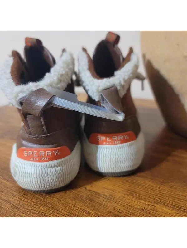 Sperry Brown High-Top Sneakers Hiking Wool Gorpcore Sz 6.5 - Image 7