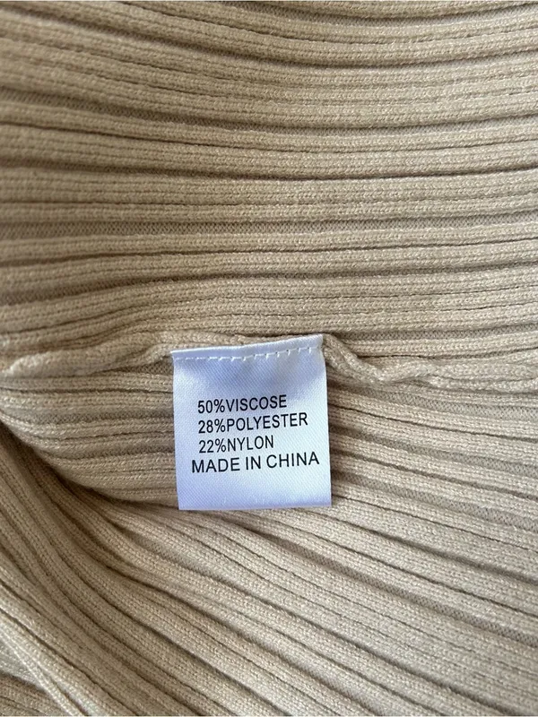 White Fox Boutique Sleeveless Ribbed Maxi Dress in Tan - Image 7