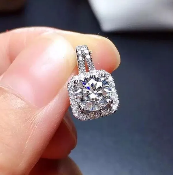 Necklace pendant chain 16” silver new Diamond Cz bling - Image 7