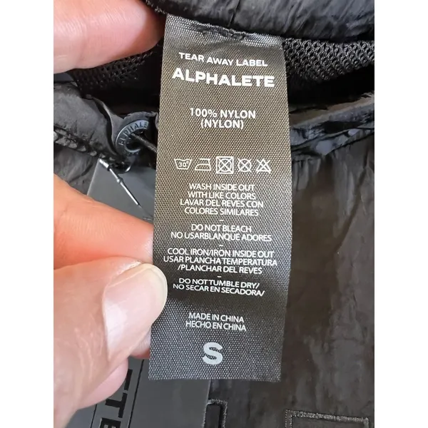 ALPHALETE Women’s Endure Performance Pullover Black Small Athletic Gym Jacket - Image 8