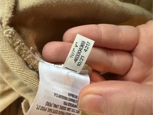 American Eagle Medium Cropped Button Down Oversized Jacket Tan Cut off Raw Edge - Image 8