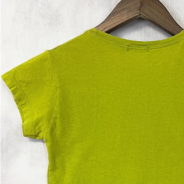 Vintage Abercrombie Baby Tee Women Small Green Stretch Indie 3D Moose Y2K‎ - Image 10