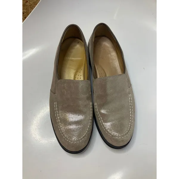 Hush Puppies nineteen fifty eight heirloom silver loafers slip on women's size 8 - Image 2
