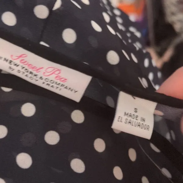 Sweet Pea For New York And Company Polka Dot Sheer Maxi Dress Size Small - Image 8