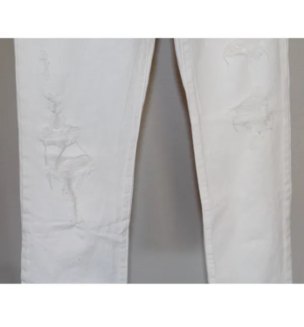 Levi's 501 White Distressed Jeans - Image 3