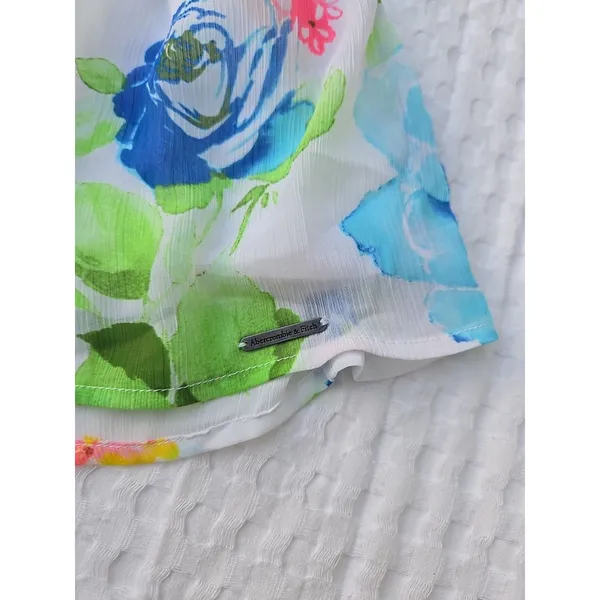 Abercrombie & Fitch NWT Mini Dress Floral Halter Cross-back Spring SIZE L - Image 6