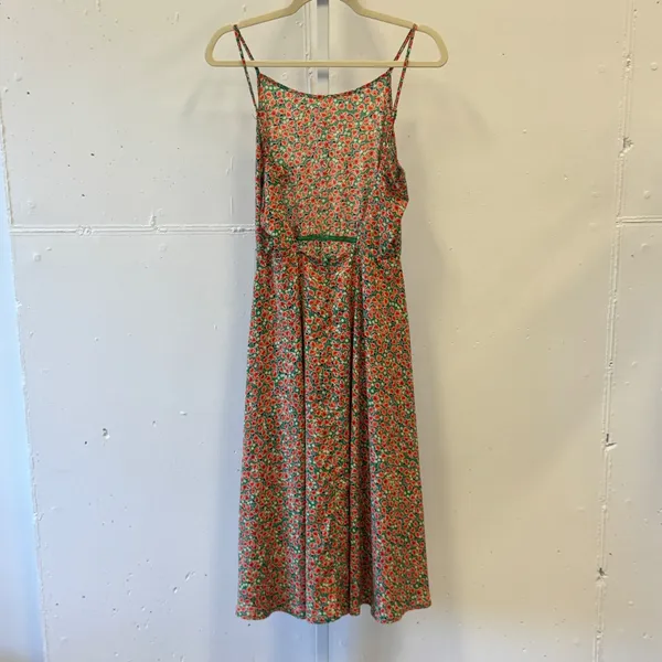 NWT Molly Bracken Ireland Green Floral‎ A-line Midi Dress Strappy Back Boho XS - Image 2