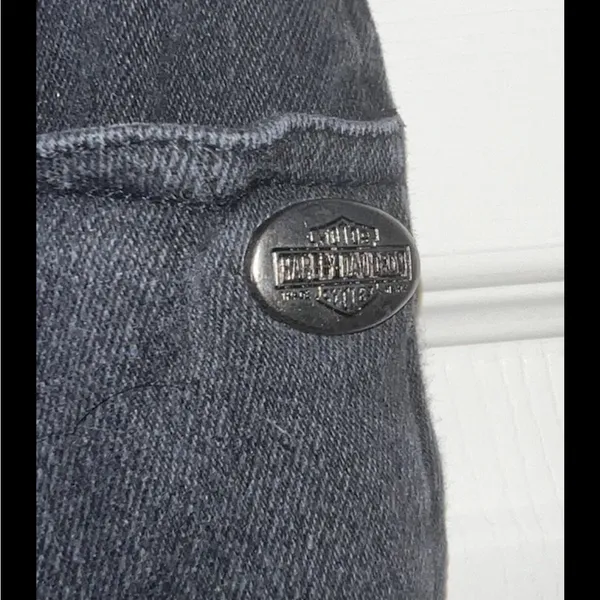 Harley-Davidson Black High Rise Jeans Classic Style Size 8 - Image 4
