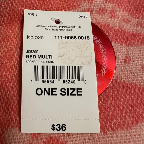 Juicy Couture Scarf - NWT - Red Multi Color - Image 2