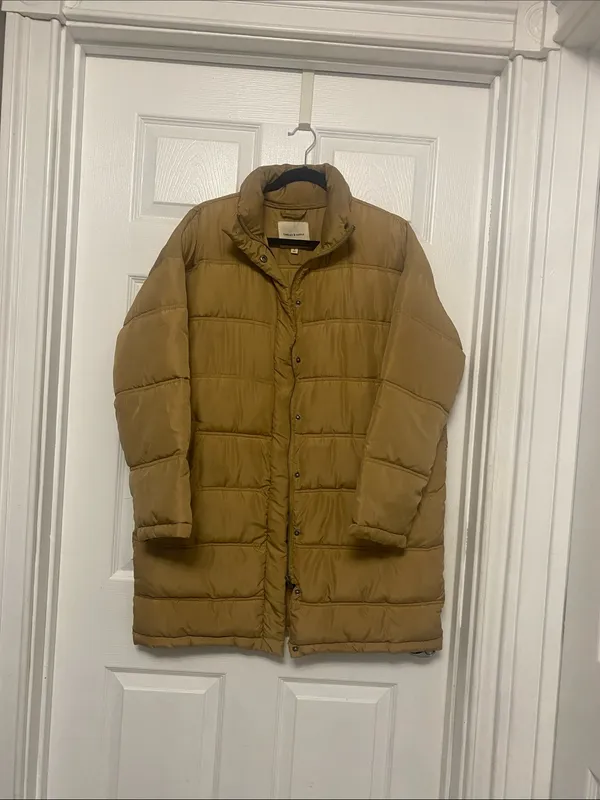 Oversized Tan puffer jacket Nordstrom M Size M - Image 2