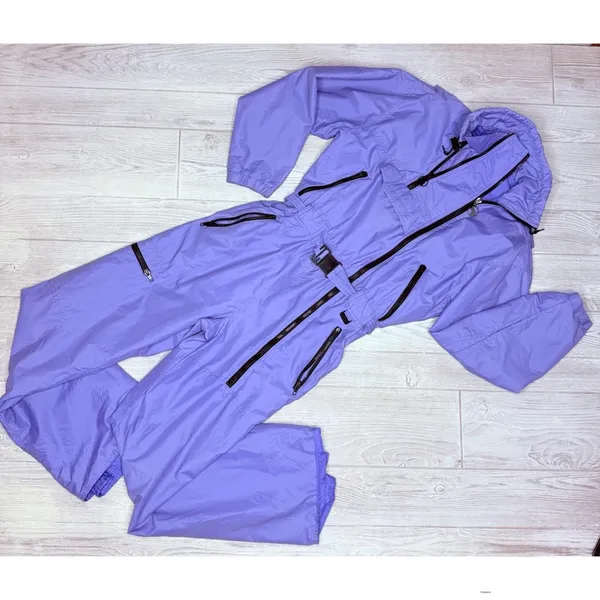 Vintage 1980s 90s Ski Suit One Piece Snowsuit Mountain Goat Snow Bibs retro 10 - Image 11