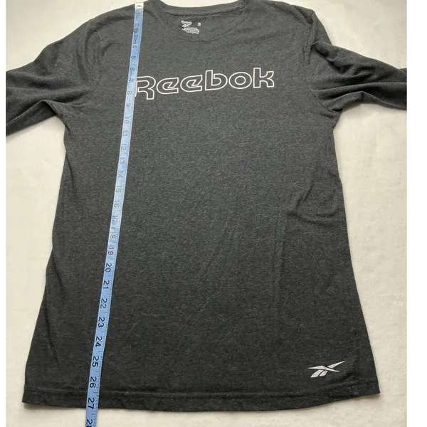 Reebok Womens Sleepwear Long Sleeve Graphic T-Shirt Dark Gray Heather Size S - Image 7