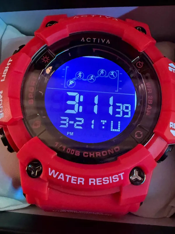 Invicta Activa Digital Essentials 56MM Mens Oversized LUXE COLLECTION Red / Black Watch! - Image 2