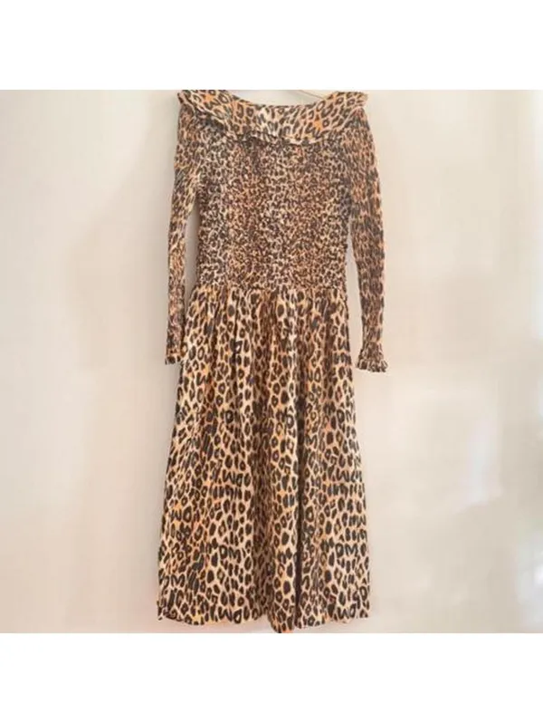 Damson Madder Harper Smocked Long Sleeve Midi Dress - Image 5