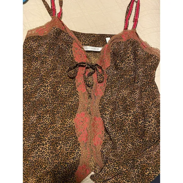 Victoria’s Secret lingerie vintage Y2K leopard print teddy & Bottoms EUC Sz L - Image 9