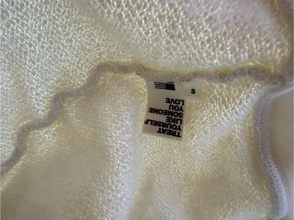 MADHAPPY White Crewneck Sweatshirt with Arch Logo - Image 2