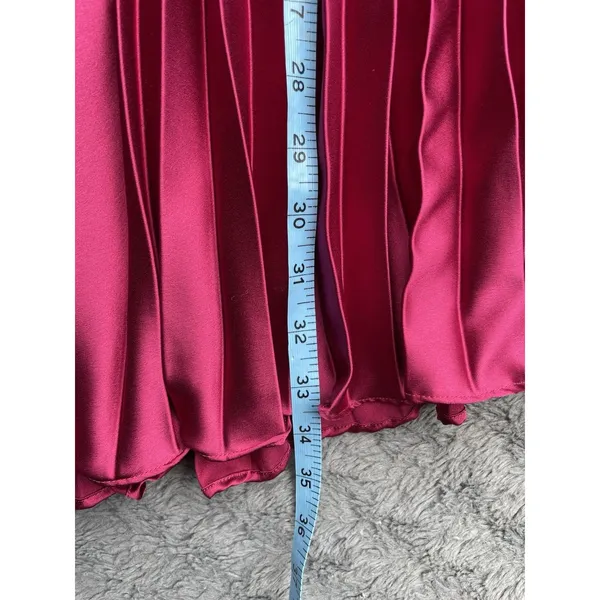 Lucy Paris Pleated Midi Skirt L Accordion Dopamine Dressing Hot pink Magenta - Image 16