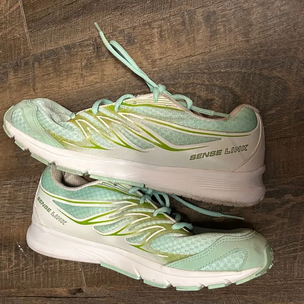 Women's Salomon Sense Link Green Teal White Running Shoes Size 8 Trail‎ Hiking - Image 5