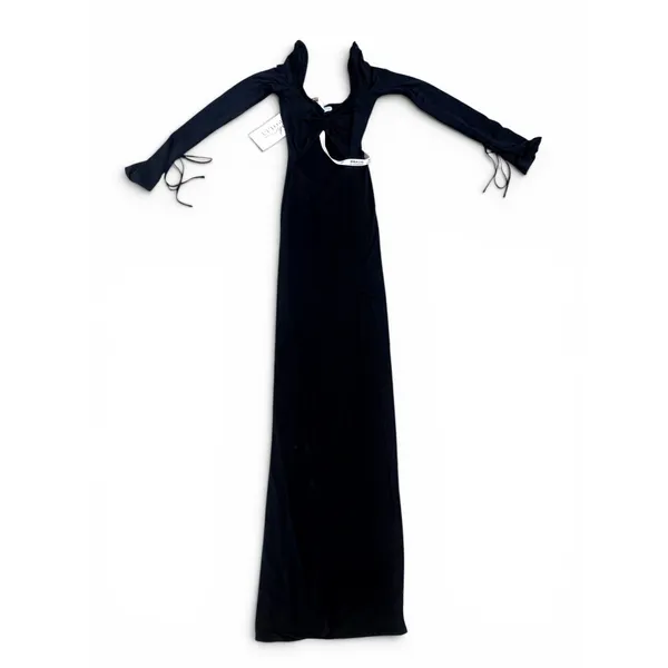 Oh Polly Matilda Black Cut Out Maxi Dress‎ NWT US 0 Ruched Bodycon Gown - Image 8