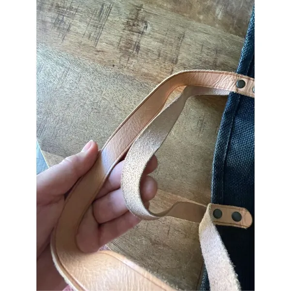 NWOT Monogram Canvas Tote Bag Black - Image 4