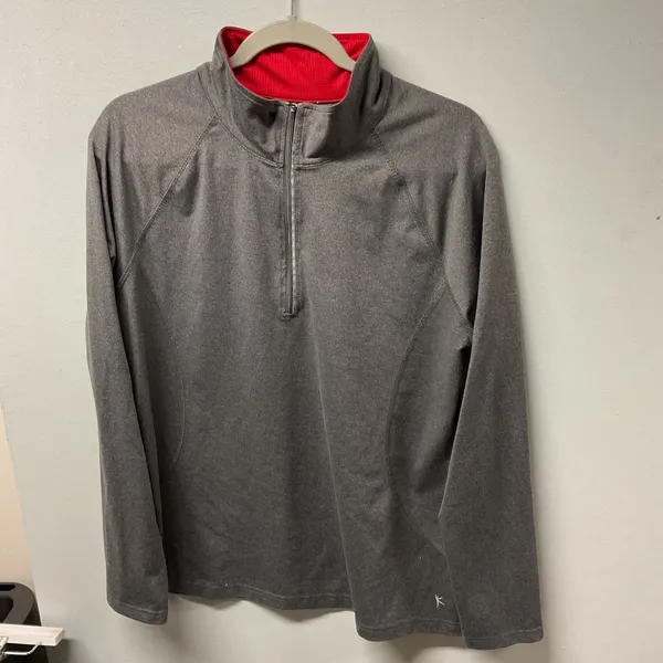 Danskin Now Quarter Zip Pullover Charcoal Grey Activewear Womens XL Gray Size 16W - Image 2