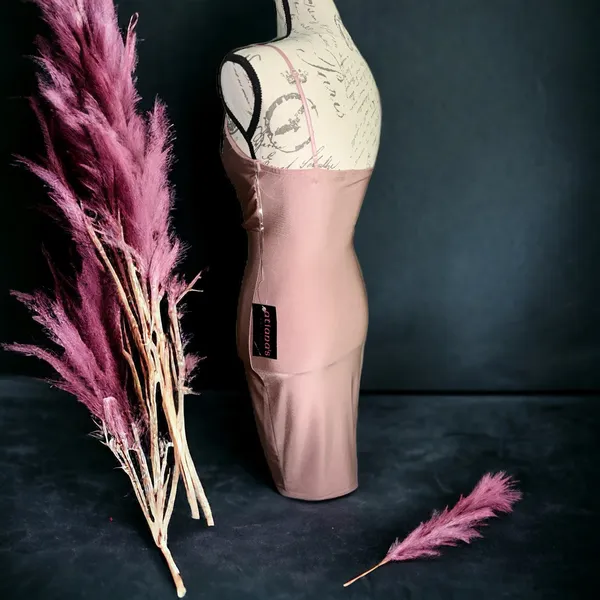 Rose Gold Blush Pink Formal Dress - Image 5