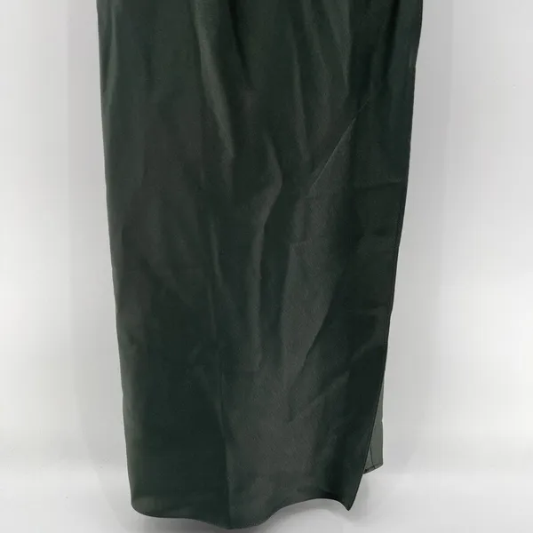 BHLDN Size 14‎ Freya Satin Charmeuse Maxi Slip Dress Moss Green Bridesmaid NWT - Image 5