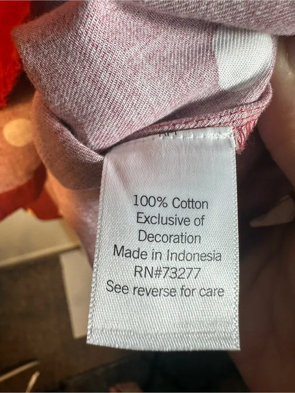 P267. Lauren Conrad Polka Dot Button-Up Blouse in Burgundy and White - Image 3