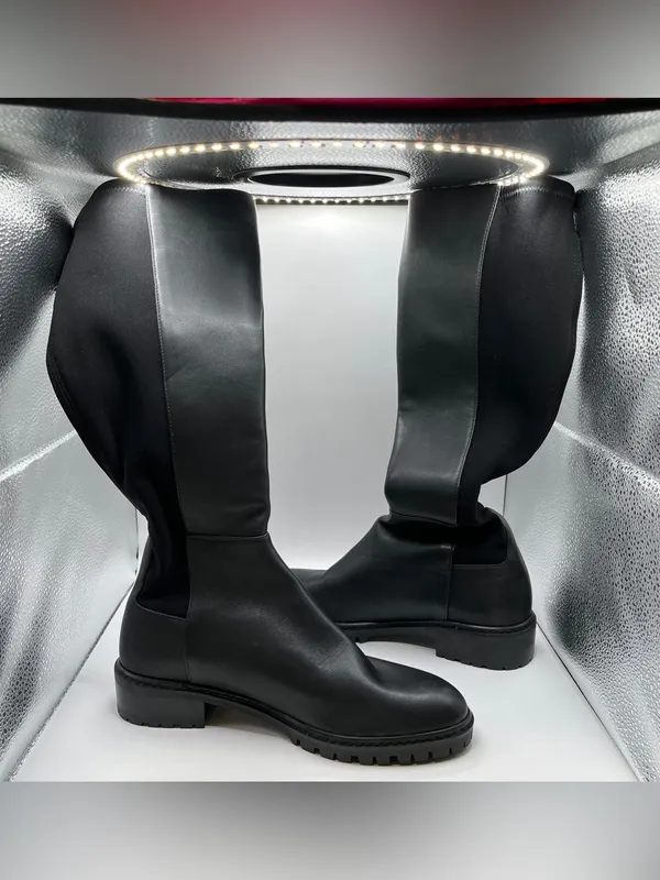 NWOB Stuart Weitzman City Knee High Boot size 6B black leather - Image 11