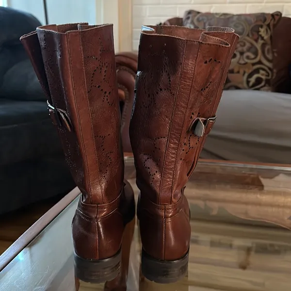 Bacio 61 Prolisso Leather Riding Motorcycle Boots Size 8 - Image 3