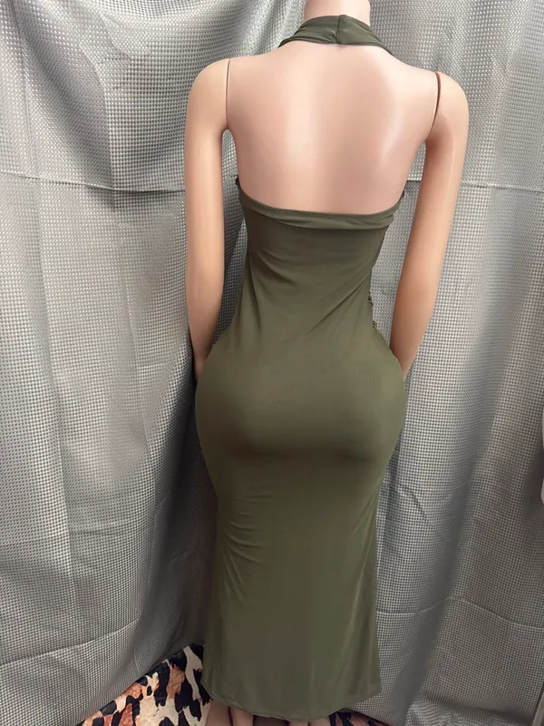 New size medium stretchy hunter green dress - Image 5