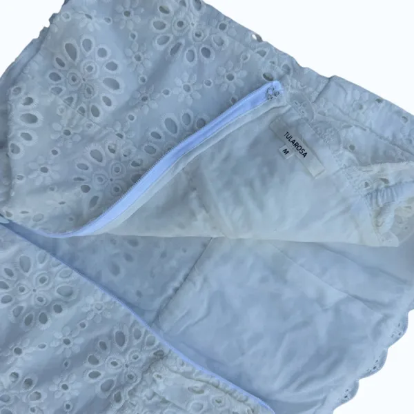 Tularosa Eyelet Crop Top Bohemian Ruffle Cotton Blouse Medium Sold by‎ Revolve - Image 8