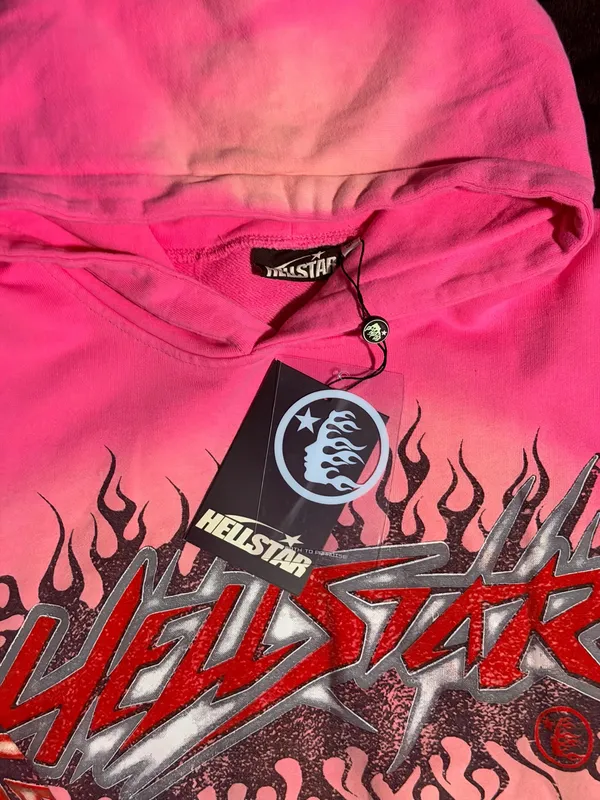 Pink Hellstar Brainwashed without brain hoodie Size M - Image 2