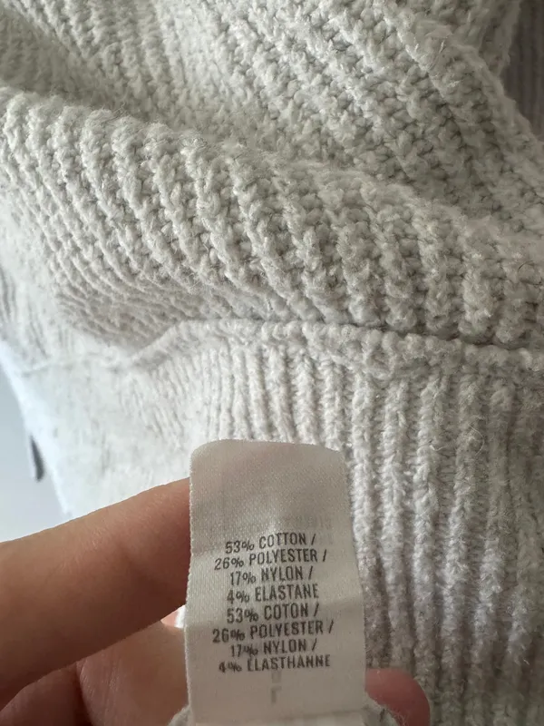 Aerie Gray Waffle Knit Oversized Sweater - Image 7