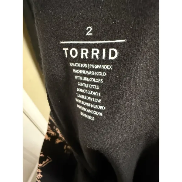 Torrid Signature Waist Premium Black Peach Geometric Leggings 2 2X 18 20 NWT - Image 8