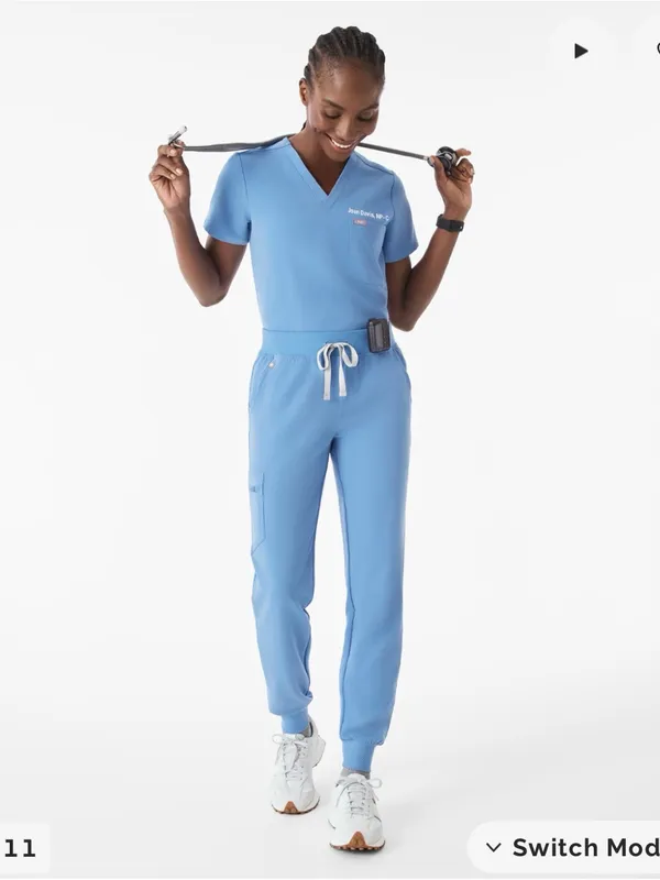 Figs Women’s Zamora Joggers Ceil Blue Size XS/T - Image 2