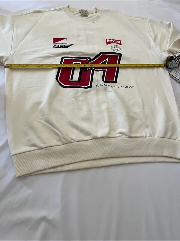 Brixton Cream Pullover with Tan Label Red Size M - Image 6