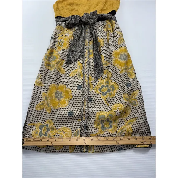 Edme‎ & Esyllte Anthropologie Blooming Goldenrod Dress Size 0 Sleeveless - Image 5