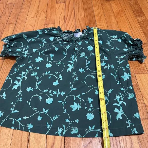Hill House Home Kit Top in Emerald Green‎ Botanical Size Medium - Image 5