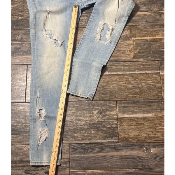 True Religion Super Skinny Jeans Distressed Light‎ Wash Size 29 Ripped Grunge - Image 9