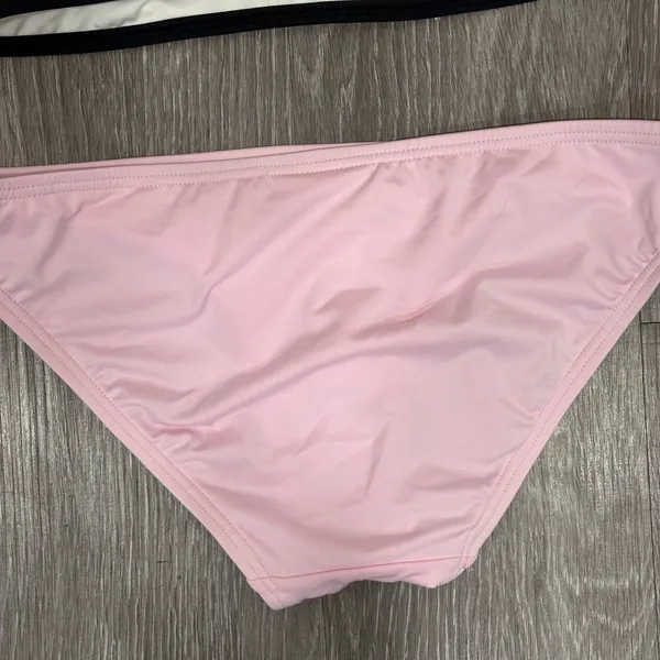 Kate Spade Plage Du Midi Halter Bikini Set Blossom Pink Black XS Preppy Coquette - Image 8