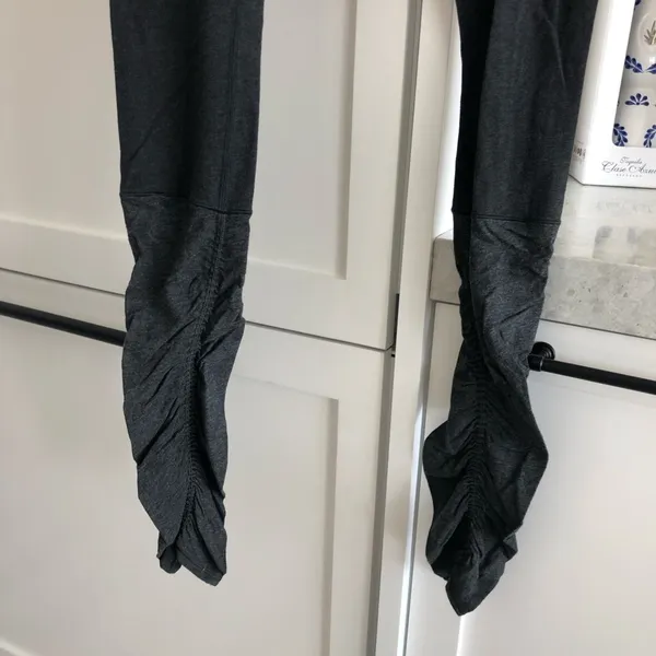 Lululemon Dance Scrunch Ruched Bottom Full Length Leggings Charcoal Grey 6 Small - Image 2