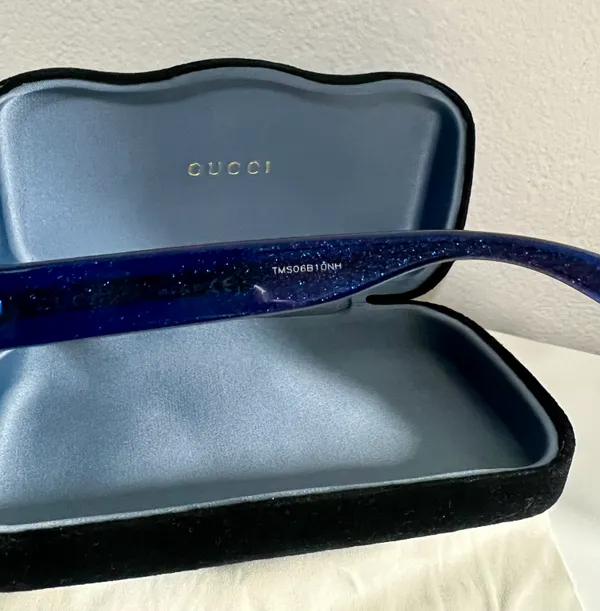 Gucci Sunglasses ❤️ Havana Glitter Blue and Red Brown Gradient - Image 5