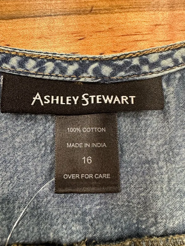 Ashley Stewart Denim Maxi Dress Size 16 NWT Bohemian Western Coastal Cowgirl - Image 6