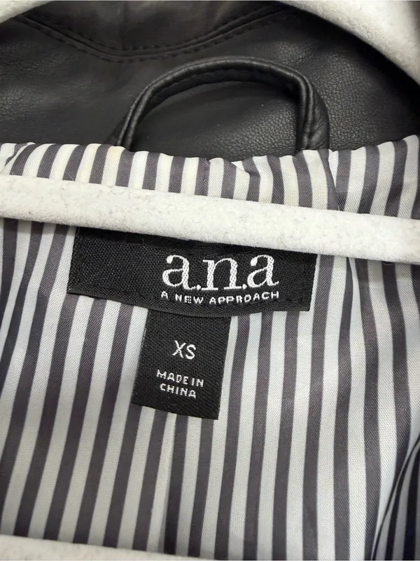 a.n.a Black Faux Leather Moto Jacket - Image 3